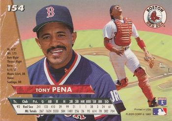 Tony Pena  baseball card collectible - Main Image 2