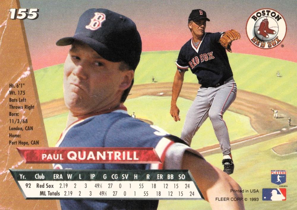 Paul Quantrill  baseball card collectible - Main Image 2