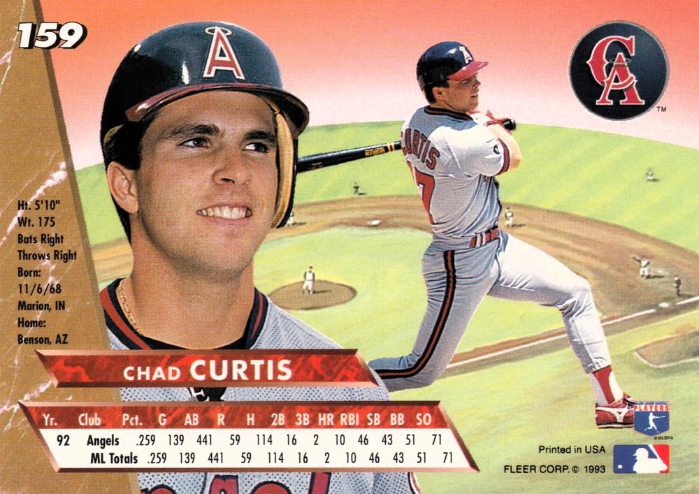 Chad Curtis  baseball card collectible - Main Image 2