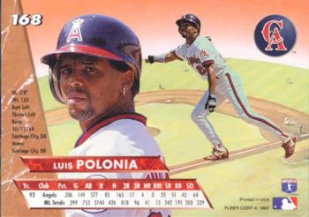 Luis Polonia  baseball card collectible - Main Image 2