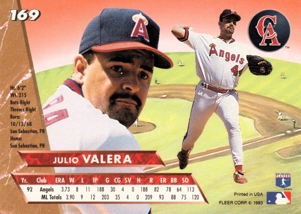 Julio Valera  baseball card collectible - Main Image 2