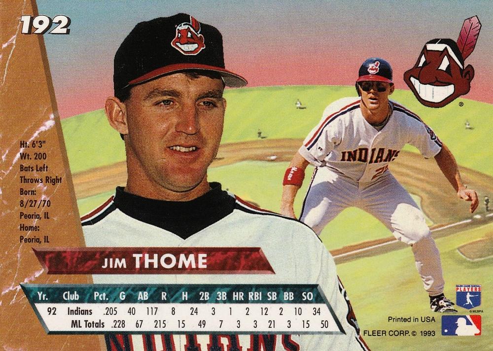 Jim Thome  baseball card collectible - Main Image 2