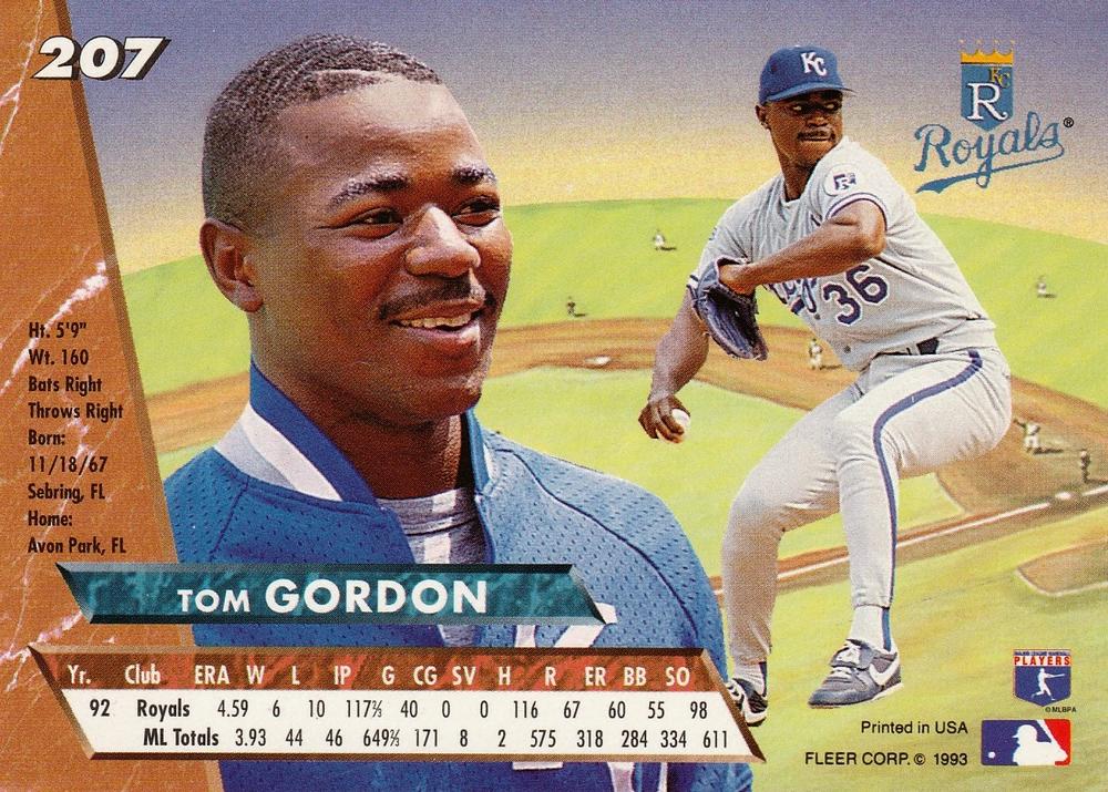 Tom Gordon  baseball card collectible - Main Image 2