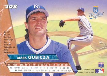 Mark Gubicza  baseball card collectible - Main Image 2