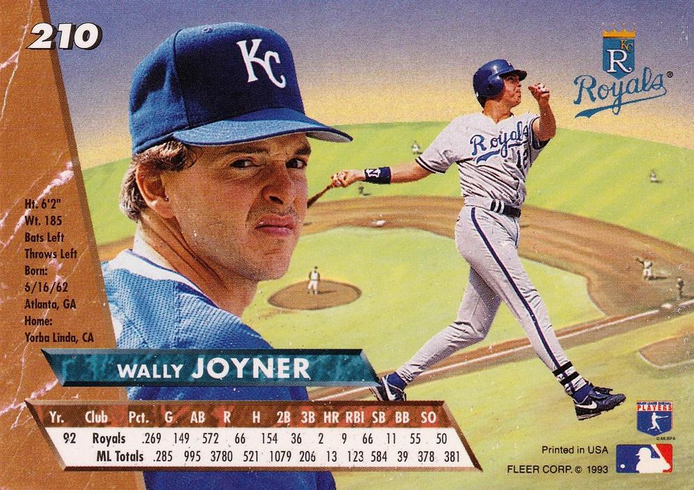 Wally Joyner  baseball card collectible - Main Image 2