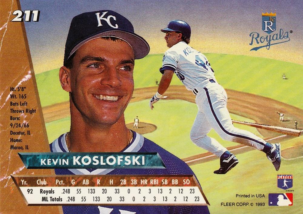 Kevin Koslofski  baseball card collectible - Main Image 2