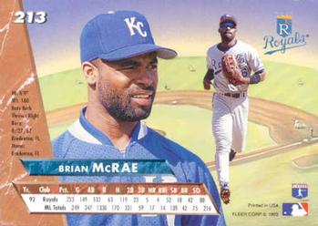 Brian McRae  baseball card collectible - Main Image 2