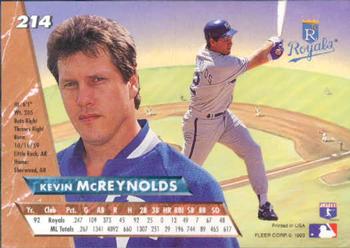 Kevin McReynolds  baseball card collectible - Main Image 2