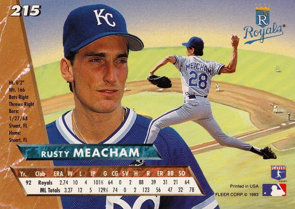Rusty Meacham  baseball card collectible - Main Image 2