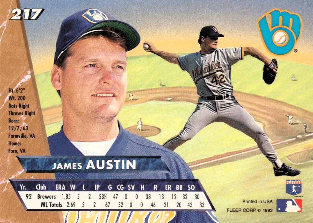 James Austin  baseball card collectible - Main Image 2