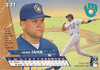 John Jaha  baseball card collectible - Main Image 2