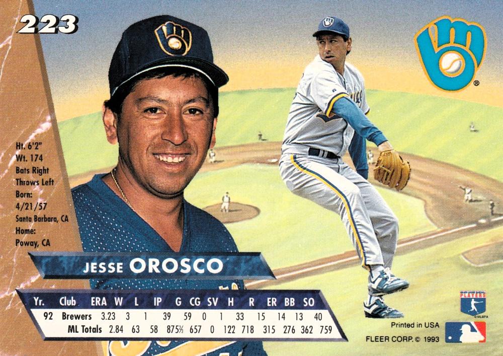 Jesse Orosco  baseball card collectible - Main Image 2