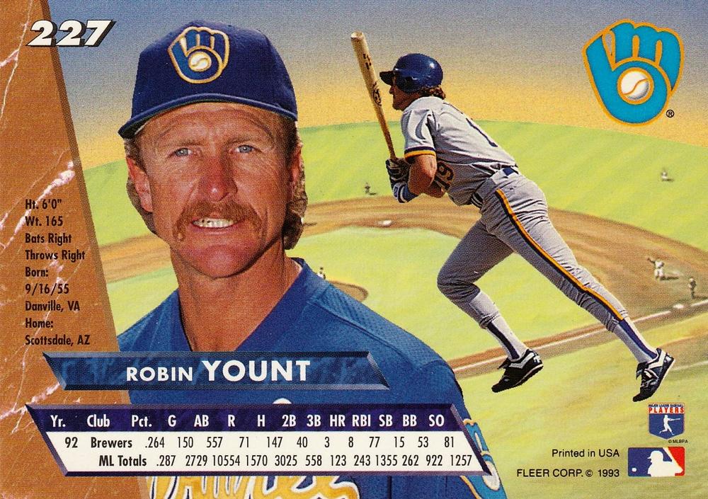 Robin Yount  baseball card collectible - Main Image 2