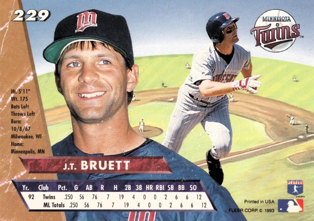 J.T. Bruett  baseball card collectible - Main Image 2