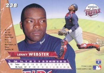 Lenny Webster  baseball card collectible - Main Image 2