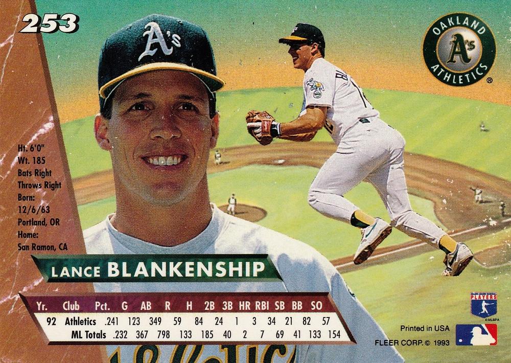 Lance Blankenship  baseball card collectible - Main Image 2