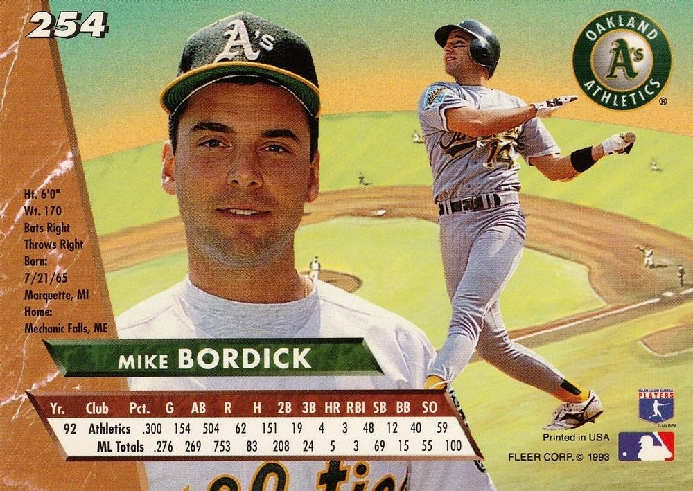 Mike Bordick  baseball card collectible - Main Image 2