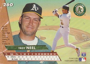 Troy Neel  baseball card collectible - Main Image 2