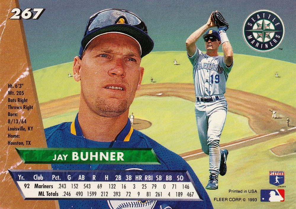 Jay Buhner  baseball card collectible - Main Image 2