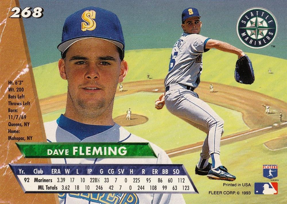 Dave Fleming  baseball card collectible - Main Image 2