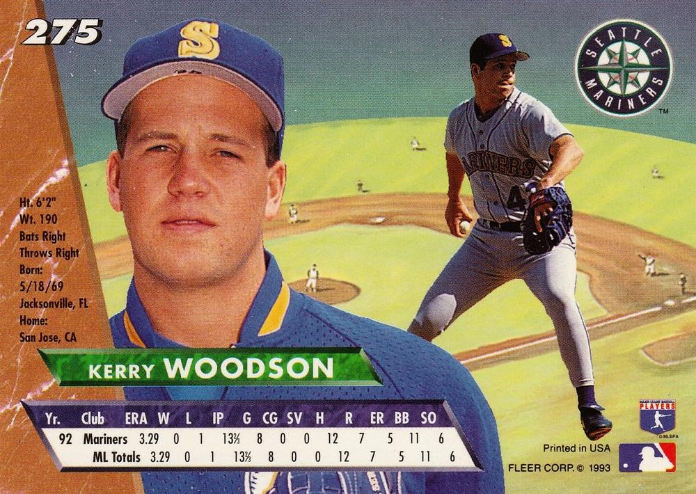 Kerry Woodson  baseball card collectible - Main Image 2