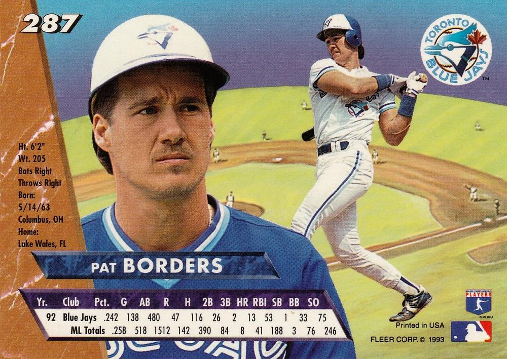 Pat Borders  baseball card collectible - Main Image 2