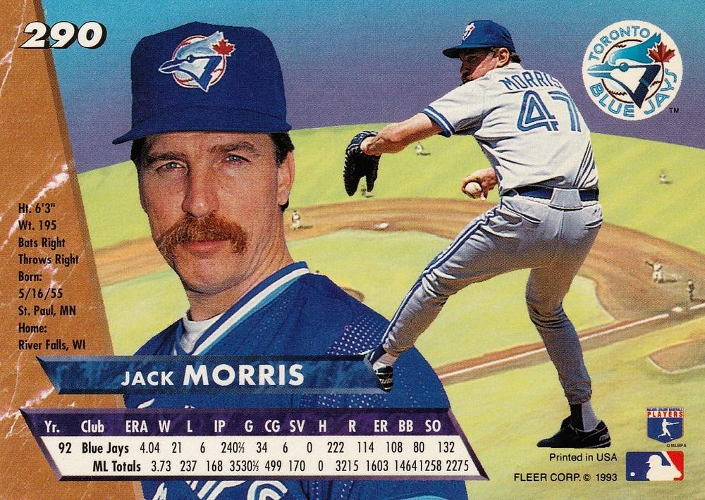 Jack Morris  baseball card collectible - Main Image 2
