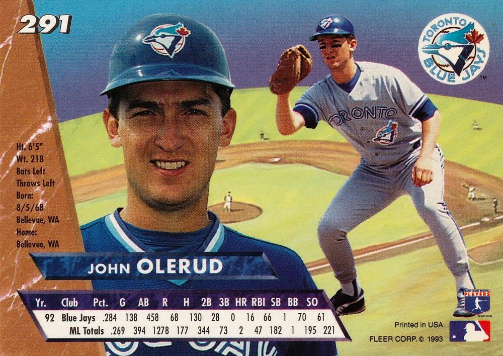 John Olerud  baseball card collectible - Main Image 2
