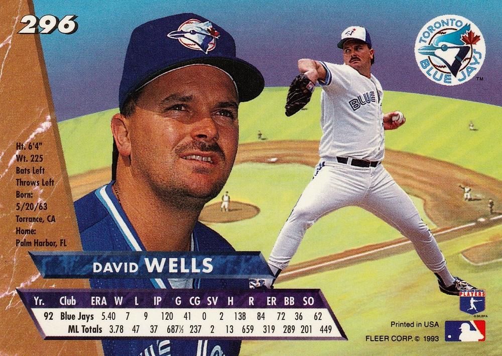 David Wells  baseball card collectible - Main Image 2