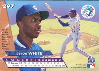 Devon White  baseball card collectible - Main Image 2