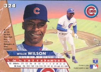 Willie Wilson  baseball card collectible - Main Image 2