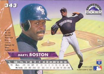 Daryl Boston  baseball card collectible - Main Image 2