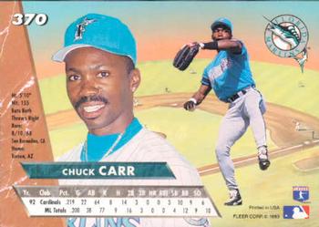Chuck Carr  baseball card collectible - Main Image 2