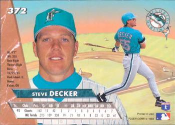 Steve Decker  baseball card collectible - Main Image 2