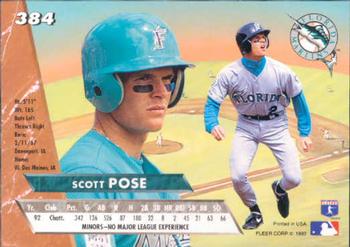 Scott Pose  baseball card collectible - Main Image 2
