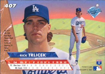Rick Trlicek  baseball card collectible - Main Image 2