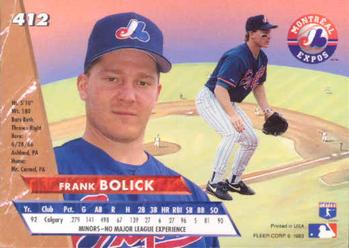 Frank Bolick  baseball card collectible - Main Image 2