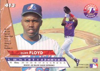 Cliff Floyd  baseball card collectible - Main Image 2