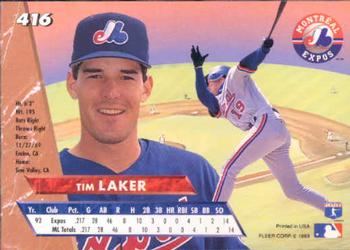 Tim Laker  baseball card collectible - Main Image 2