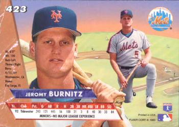 Jeromy Burnitz  baseball card collectible - Main Image 2