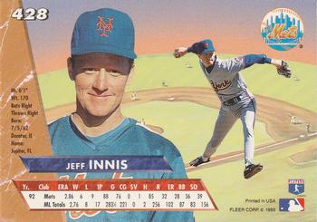 Jeff Innis  baseball card collectible - Main Image 2
