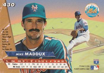 Mike Maddux  baseball card collectible - Main Image 2