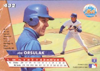 Joe Orsulak  baseball card collectible - Main Image 2