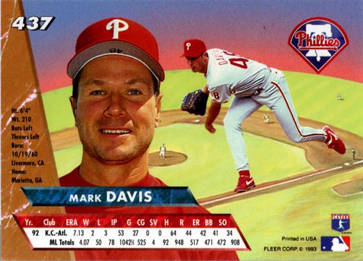Mark Davis  baseball card collectible - Main Image 2
