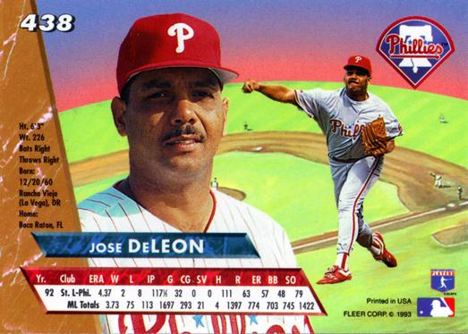 Jose DeLeon  baseball card collectible - Main Image 2