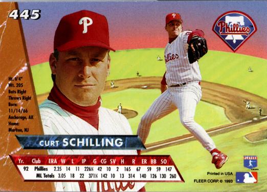 Curt Schilling  baseball card collectible - Main Image 2