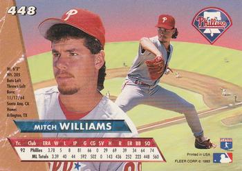 Mitch Williams  baseball card collectible - Main Image 2