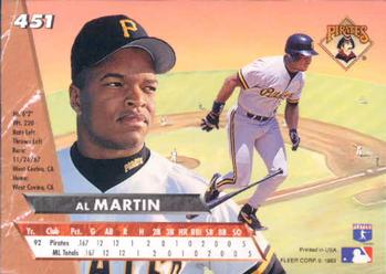 Al Martin  baseball card collectible - Main Image 2
