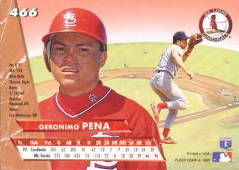 Geronimo Pena  baseball card collectible - Main Image 2