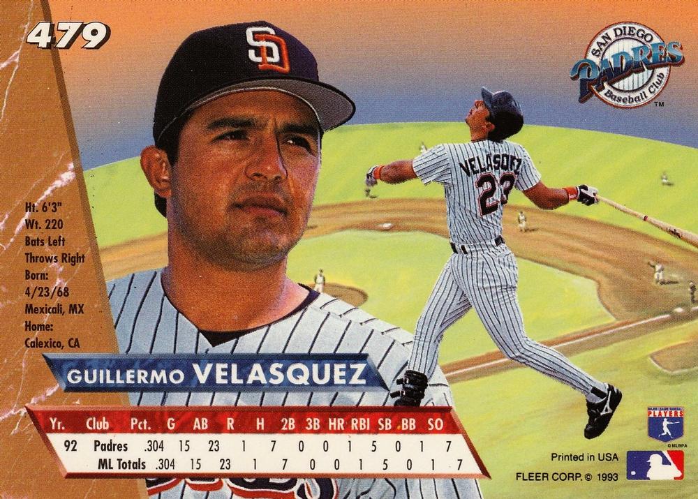 Guillermo Velasquez  baseball card collectible - Main Image 2